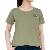 Glendale Cat Pocket Tee - Green